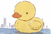 大黄鸭 终于被天朝的禽流感击倒了！