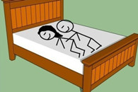 双人床的正确使用方式。