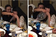 妹子说她肺活量很大 我们不信 于是就给我们证明了一下