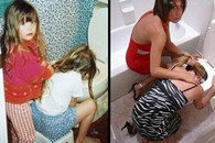 姐妹老照片 这么多年一直没变