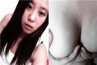 动态图：平胸妹子看到这样的大胸 真是又自卑又羡慕