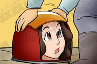 趁人之危 我的头被卡住了。