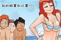 邪恶漫画爱丽丝学院：名牌游泳衣。