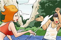 邪恶漫画大全：男女山谷玩耍