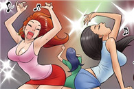 邪恶漫画爱丽丝学园：大小的程度。