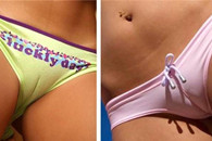 养眼图片：穿紧身裤露阴沟的诱惑图！