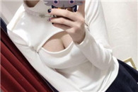 各种妹子穿那件开胸高领毛衣的效果，好像其中混入了不明物种