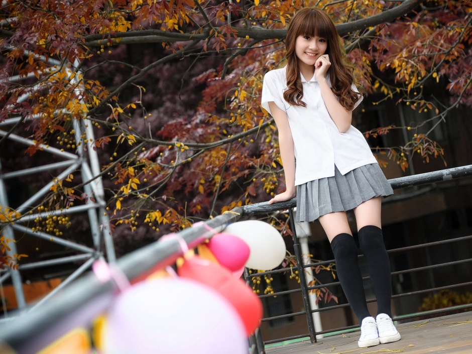 清纯萝莉妹子Aries户外甜美可爱写真集