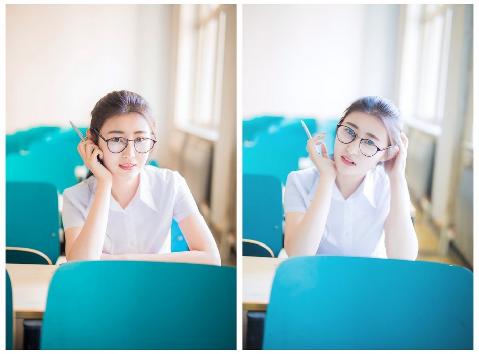 高校美女校花貌若天仙五官精致迷人写真图片