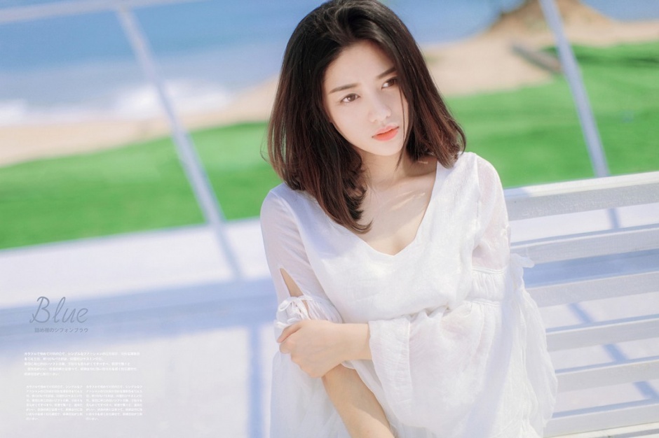 仙气飘飘白裙美女清纯脱俗养眼写真图片