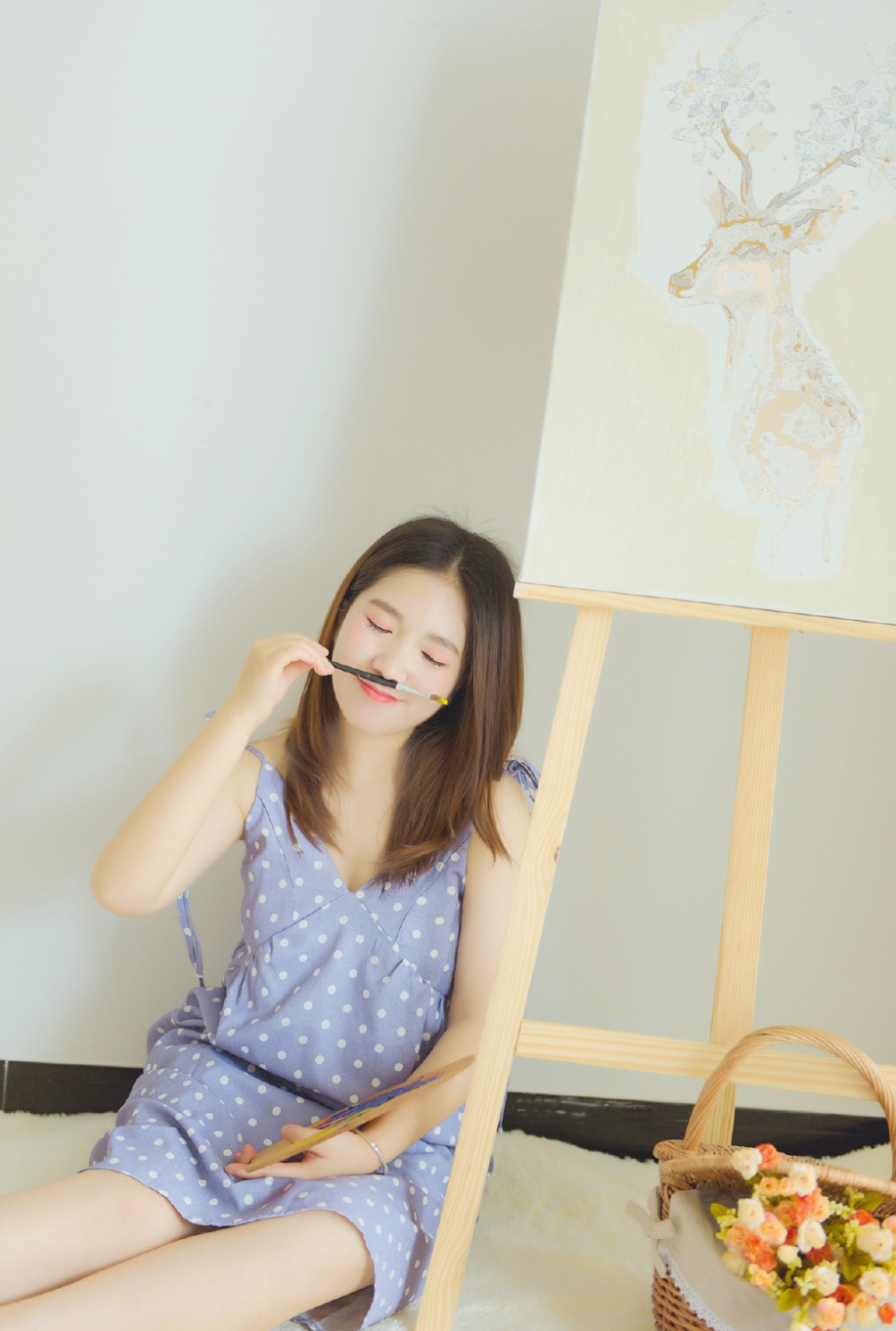 粉嫩学生妹画室性感玉足写真照片