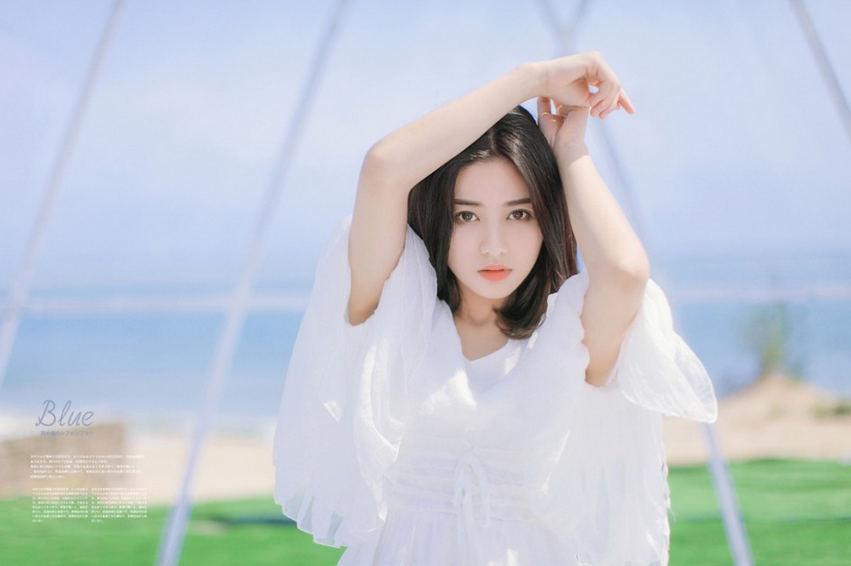 仙气飘飘白裙美女清纯脱俗养眼写真图片